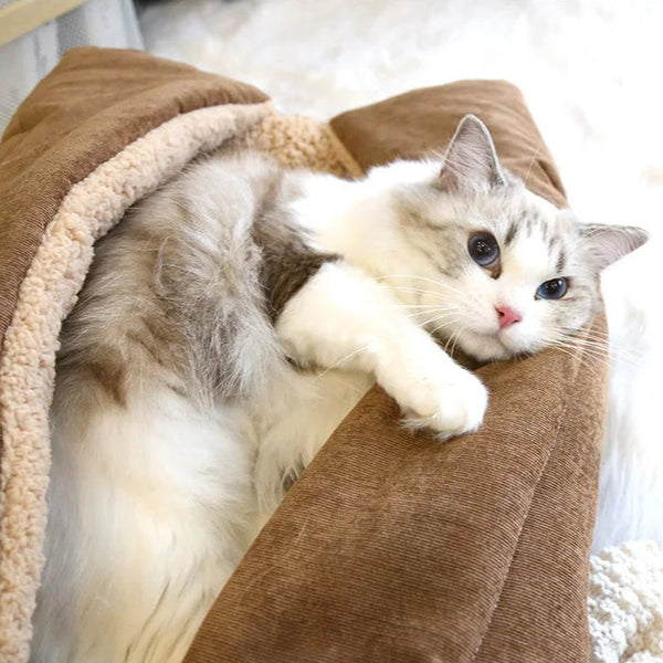 KittyCoves™ Foldable Warm Cat Bed