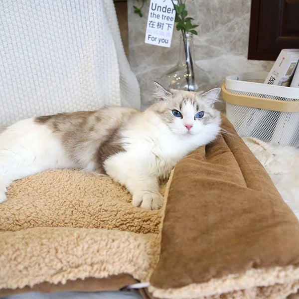 KittyCoves™ Foldable Warm Cat Bed
