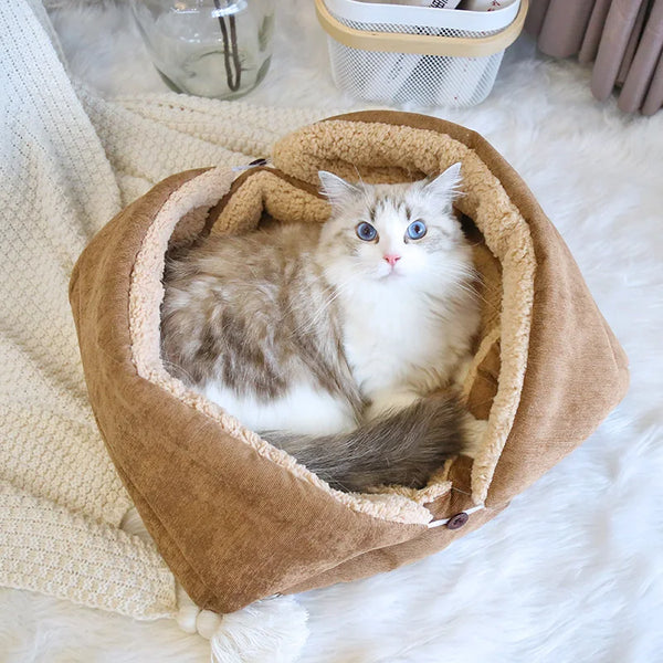 KittyCoves™ Foldable Warm Cat Bed