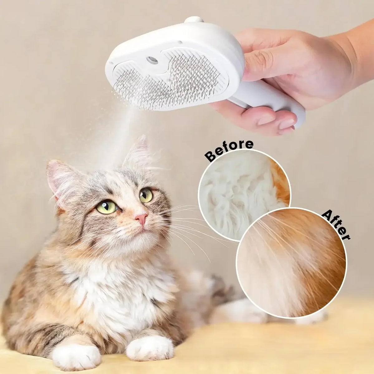 KittyCoves™ 3-In-1 Grooming Steam Brush