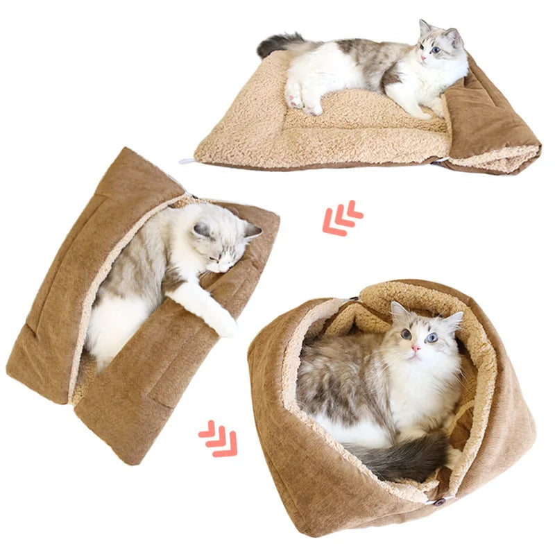 KittyCoves™ Foldable Warm Cat Bed