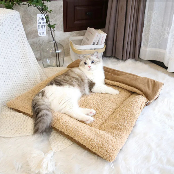 KittyCoves™ Foldable Warm Cat Bed